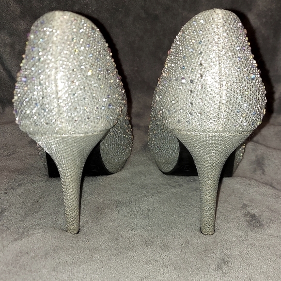 Silver Rhinestone Heels - Picture 3 of 4